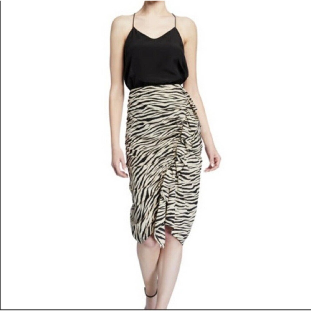 A.L.C. Metz Zebra Print Pencil Skirt Knee Length